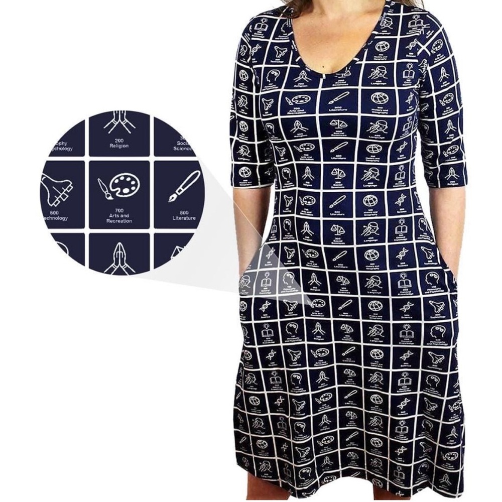 Dewey Decimal A-Line Dress